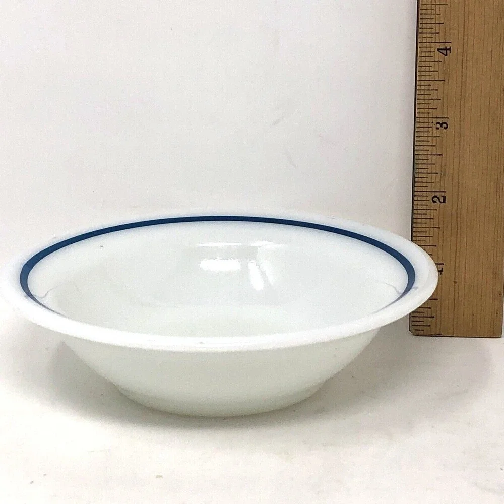 Set of 3 Pyrex Berry Bowl Tableware by Corning USA VTG Turquois Stripe 356-28